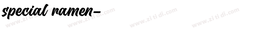 special ramen字体转换